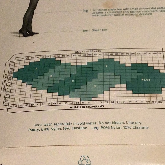 New knee high & sheer dot pantyhose - Picture 6 of 6